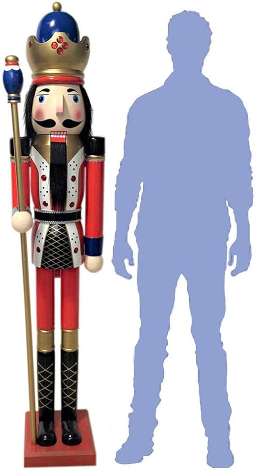 Cdl 180cm 6ft Tall Life Size Large Giant Red Christmas King On