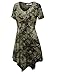 Lock and Love LL WT1063 Womens Short Sleeve All Over Tie-Dye Tunic Top XXL Olive