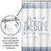 mDesign Decorative Be Awesome Quote - Easy Care Fabric Shower Curtain with Reinforced Buttonholes, for Bathroom Showers, Stalls and Bathtubs, Machine Washable - 72