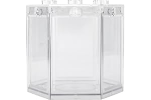 LIANGLIDE Fish Tank Clear Goldfish Tank with Light Desktop Small Fish Tank for Betta Fish, Shrimp, Goldfish(Transparent)