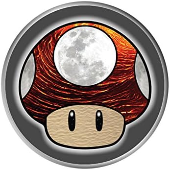 Cell Phone Holder, Expanding Grip Stand Pop Mount Socket for iPhone, iPad, Samsung, Tablets and More - Trippy 1-up Mushroom