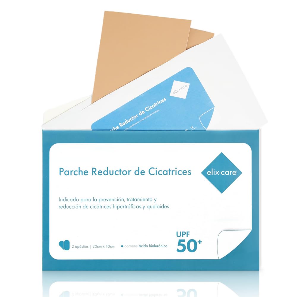 elix·care - Scar Reducing Patch | Hyaluronic Acid | Dermatologist Recommended | Waterproof & Sun Protection | Ideal for Post-Surgery Scars, Large, Polyurethane (PU)