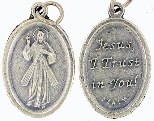 Divine Mercy Medal Steel Chain with Clasp