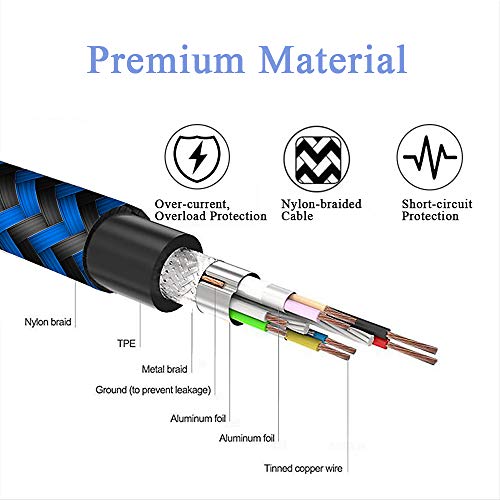 Pack Type C USB Fast Charging Charger Cable Cord for