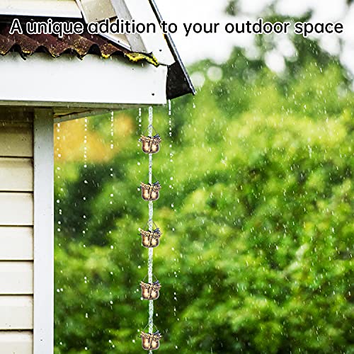 Tfro & Cile Dragonfly Rain Chain Gutter Downspout Substitution