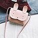 Charmly Cute Fashionable Handbag Shoulder Bags Small Coin Purse Crossbody Bags PU Leather for Children Kids Girls Toddler baby Girls Little Girls Pink-Rabbit