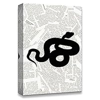 Canvas Wall Art Animal On The Newspaper Canvas Prints Home Artwork Decoration for Living Room,Bedroom - 12x18 inches