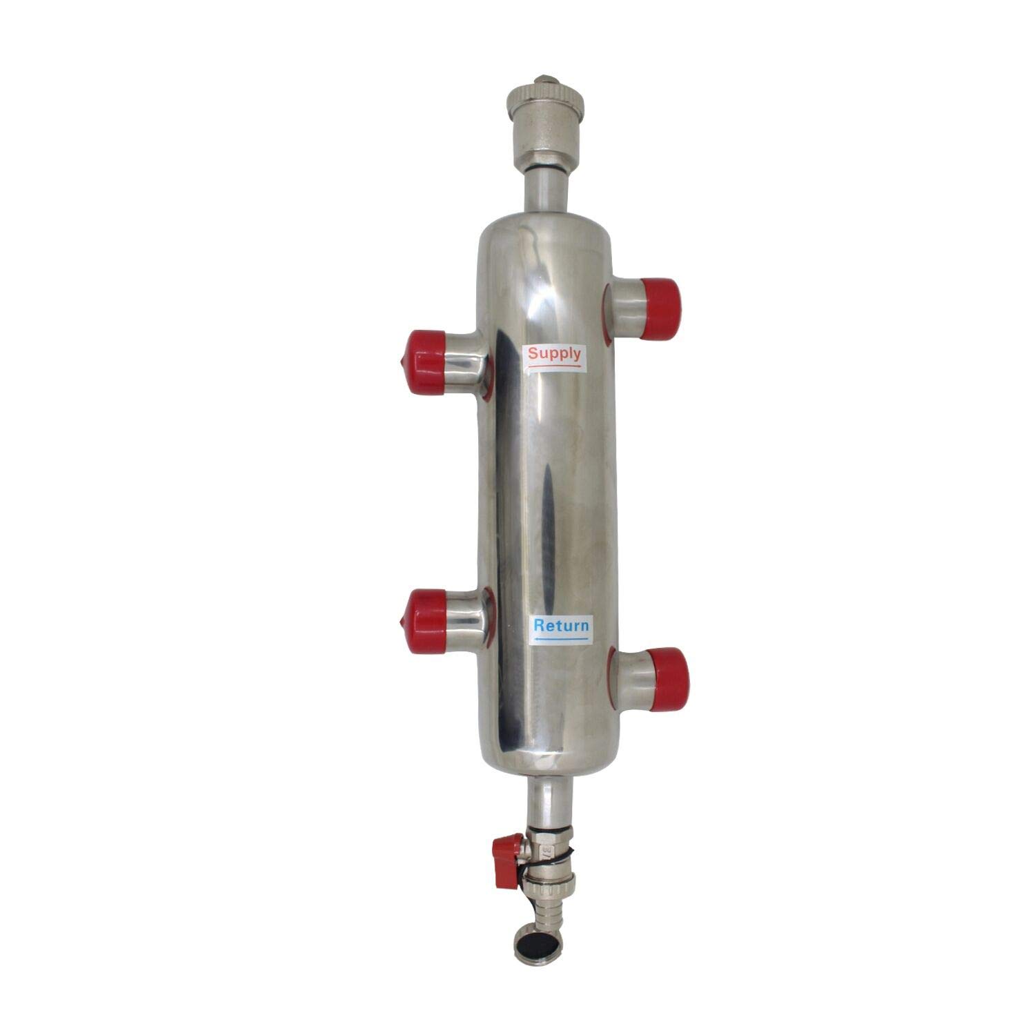 Hydraulic Separator Boiler Buddy Buffer Tank for ufh Manifold Under Flooring underfloor Water Heating Manifold 3/4 1 1-1/4 1-1/2 inch (3/4 inch)