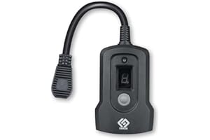 OSKOS Outdoor 24-Hour Light Timer, Water Resistant, Photocell Dusk to Dawn Light Sensor Countdown Timer, 14AWG Cord, Two Grounded Outlets for Home, Christmas Lights, Garden.15A, UL Listed.