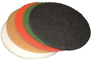 Virginia Abrasives 416-50157 Floor Maintenance Pads, Non-Woven Floor Pads for Orbital Cleaning - Thick Polishing Replacement Pads, Ideal for Synthetic Floors Cleaner/Polisher Pads 5 Pack 15" White