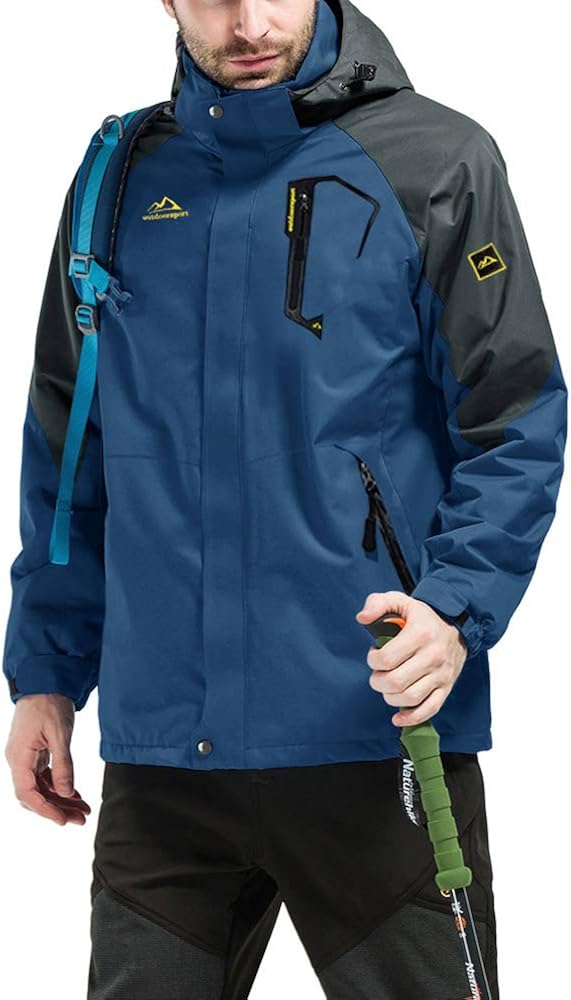 BIYLACLESEN Men's Winter Coats Windproof Parka Fleece Lined Ski Snowboard Jacket Windbreaker: Clothing