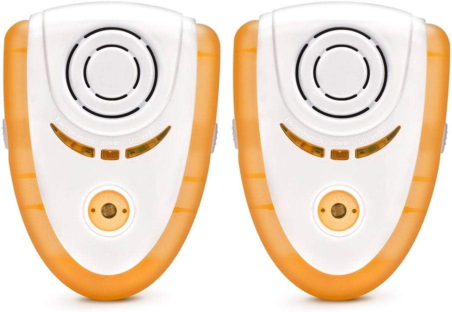 ZNYSMART Ultrasonic Pest Repeller 3 Waves Electronic Mouse Repellent Insects Control Plug For Rodent Mosquito Roach Spider, Safe For Kids and Pets, UK Plug, Pack 2