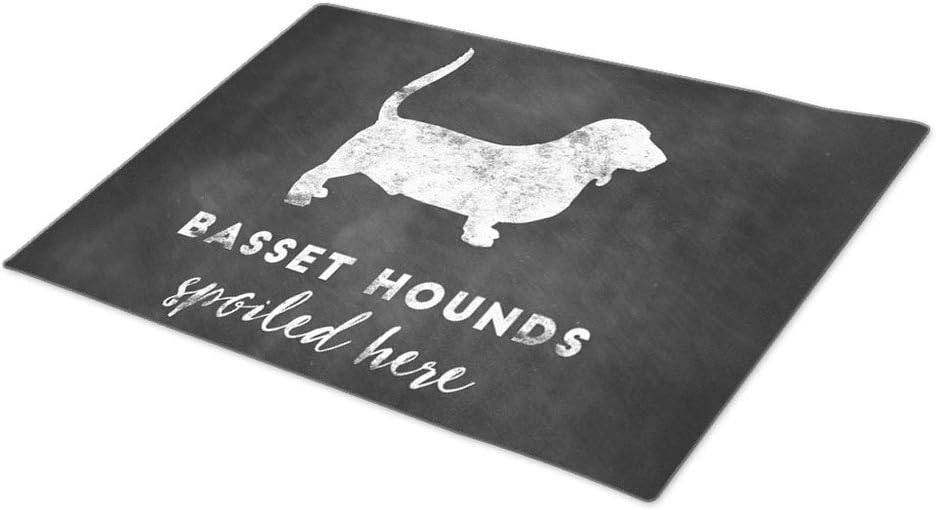 AbbyDay Custom Doormat Basset Hound Dog Illustration Doggystyle Door Mat One size