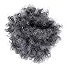SWACC Afro Puff Drawstring Ponytail Kinky Curly Afro Clip on Updo Chignon Bun Hair Piece Extensions for African American Women Medium Size (Gray)