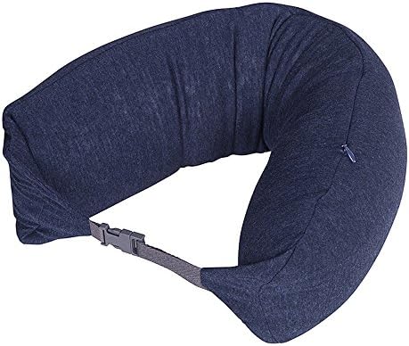 LBMUJI 【Counter Genuine】 MUJINeck Pillow Neck Pillow for Airplane Travel Neck Pillow for car Sofa Pillow U-Pillow (Specifications 16x67cm, Sanding Navy Blue)