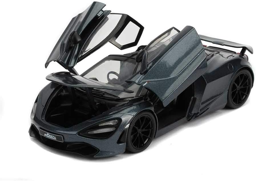Jada FAST & FURIOUS HOBBS & SHAW: SHAWS MCLAREN 720S 1:24 SCALE DIE-CAST REPLICA CAR, Black, 7 inches - Image 5