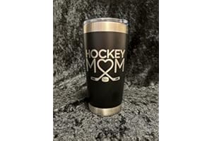 Maverick Advantage Hockey Mom Tumbler - 20 oz Black Tumbler w/Sliding Lock Lid - Mom Gift - Hockey Gift
