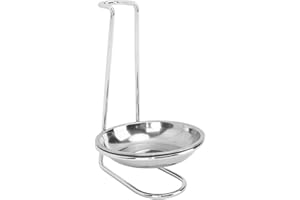 Spoon Rest Holder, Stainless Steel Vertical Saving Soup Ladles Holders, Upright Single Cooking Utensil Holder, Vertical Spoon