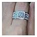 BigRose 2.65CT Men Rings Brilliant Cubic Zirconia Wedding Band Rhodium Plating Engagement Ring Solid 925 Sterling Silver 13
