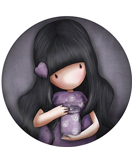 Santoro Gorjuss Round Button Refrigerator Locker Magnet, We All Can Shine (GJ29404)