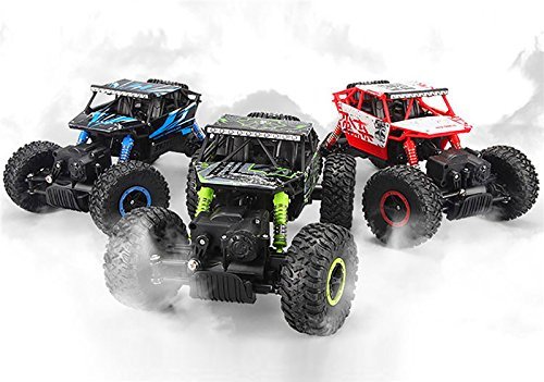 RC car,DeXop 2.4GHZ Electric Rock Crawler Radio Control Cars Off Road high Speed Racing Remote Control Cars-Red - Thumbnail 5