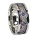 Fantasy Forge Jewelry Rainbow Celtic Spinner Ring Stainless Steel 8mm Comfort Fit Band Sizes 3-15