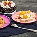 MICHLEY 4-Piece Dinner Plate Set Multicolor, Dishwasher Safe, BPA free Tritan Plastic Dessert Plates