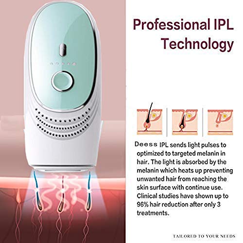 DEESS Permanent Hair Removal Device,350,000 Flashes IPL Hair Removal System for Face and Body at Home, with Ladies Shaver, with Glasses