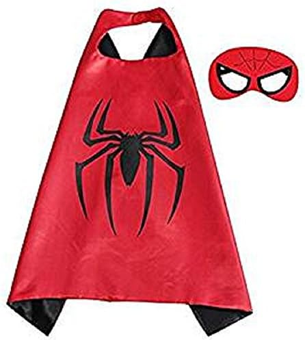 ERT13 Kids Dress up Comic Cartoon Superhero Costume with Satin Cape and Matching Felt Mask