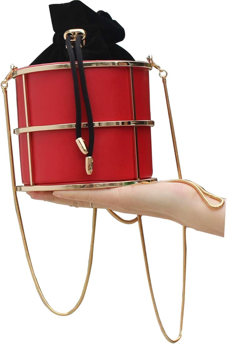 red evening bags clutches