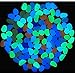Amgate 100 Pcs Colorful Glow in the Dark Luminous Pebbles for Walkway | Yard & Fish Tank decorative stones