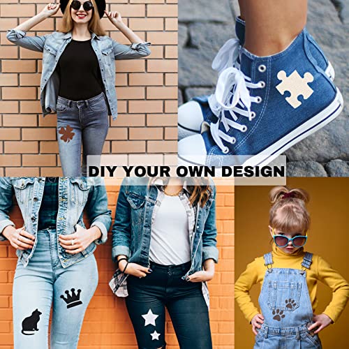 GYGYL 12Pcs 100% Cotton Iron-on Patches, Repair Patches for Clothing, Iron on for Inside Jeans and Clothing Repair (Mixed Color 3 )