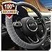 JYPC Silicone Anti-slip Car Steering Wheel Cover Novel Geometrical Pattern Universal 15 inch (Grey)