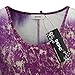 Womans Ombre Shirts,Bepei Flared Hem Short Sleeves Summer Blouses White Purple M