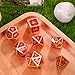 HESTYA 7 Pieces Metal Dices Set Game Polyhedral Solid Metal Dice Set with Storage Bag for Role Playing Game Math Teaching