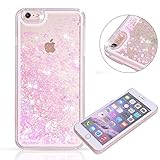 iPhone 6/6s Plus Case, Maxdara iPhone 6/6s Plus Hard Case Flowing Liquid Floating Luxury Bling Glitter Sparkle Case Cover Fashion Creative Design iPhone 6/6s Plus 5.5 inch Case (Pink)