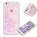iPhone 6/6s Plus Case, Maxdara iPhone 6/6s Plus Hard Case Flowing Liquid Floating Luxury Bling Glitter Sparkle Case Cover Fashion Creative Design iPhone 6/6s Plus 5.5 inch Case (Pink)