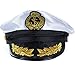 Tigerdoe Yacht Captain Hats - Marine Sailor Caps - Skipper Party - Nautical Costume Accessories (Yacht Captain Hat + Sunglasses- 4 Pc Set)