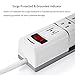 Poweradd 6-Outlet Swivel Power Strip Surge Protector with Dual 3.4A Smart USB Ports, 6-Foot 15A Heavy Duty Cord 1080J Surge Suppressor - UL Listed