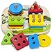 BettRoom Toddler Toys for 1 2 3 4 5 6 Year Old Boys Girls Birthday Gifts,Wooden Blocks Educational Stacking Learning Montessori Toys for Kids Puzzles Shape Sorter Toy
