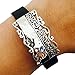 Fitbit Alta, Fitbit Flex, Fitbit Charge/Charge HR Jewelry - Accessorize Fitness Activity Tracker Bracelet - Ornate Silver Vine Flower PRAGUE Charm Bracelet Accessory (Fitbit Charge/ Fitbit Charge HR)