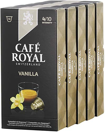 Café Royal Vanilla Flavoured Edition, 50 Nespresso kompatible Kapseln, 5er Pack (5 x 10 Kaffeekapseln) – Bild 6