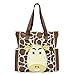 SoHo diaper bag Gavin the Giraffe 10 pcs nappy tote travel bag for baby mom dad insulated unisex multifunction large capacity multifuncation durable includes changing pad stroller straps brown