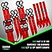 Rhino USA Ratchet Straps Heavy Duty Kit (4-Pack) - 1.6 Inch x 8 Feet (5,208lb Break Strength) - Ultimate Tie Down Straps with Safety S Hooks for Trucks, ATV, UTV, Motorcycle, Cargo & More - Red