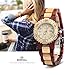 Bewell Women's ZS-100BL Handmade Wooden Analog Quartz Retro Wrist Watch