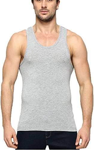 Double FNT Men's GrayModal Tank Top Stretchable Jersey Soft A Shirts