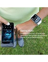 Aeifond   Reloj inteligente con pantalla táctil para deporte, reloj inteligente de pulsera, monitor de fitness, cámara podómetro, SIM TF, ranura para tarjetas, compatible con Samsung Android, iPhone, iOS y hombres, mujeres y niños