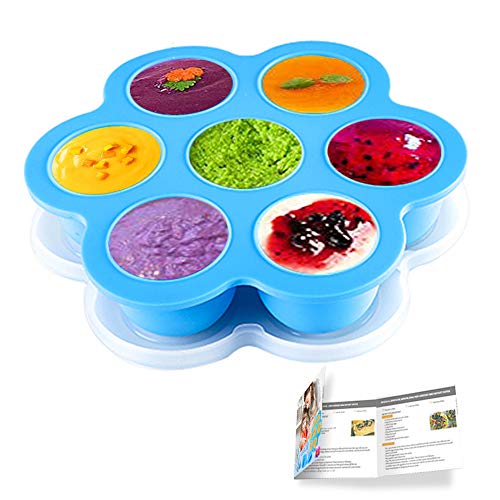 Silicone Egg Bites Molds for Instant Pot Accessories - Reusable Baby Food Storage Container and Freezer Tray with Silicon Lid,Fits Instant Pot 5,6&8Qt Pressure Cooker