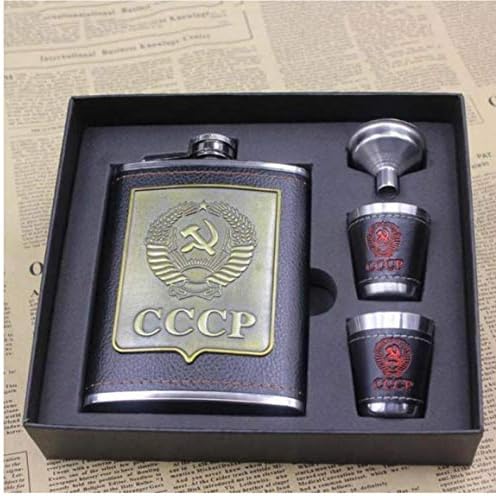 スキットル 4点セット ヒップ フラスコ ステンレス ボトツ 瓶 錆対策 漏斗とカップ付き 230ml 便利携帯 ウイスキー 通販 清酒ボトル