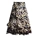 LaceQin 5 Yards 3D Swiss Yarn Lace Wedding African Lace Fabric French Royal Lace Fabric Silver White Yellow 4 Colors (Black)